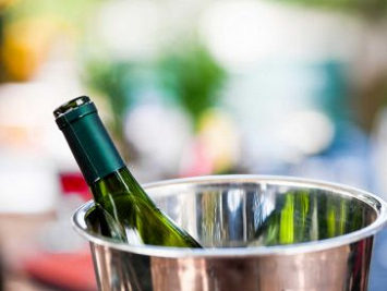 Chilled wine bottle
